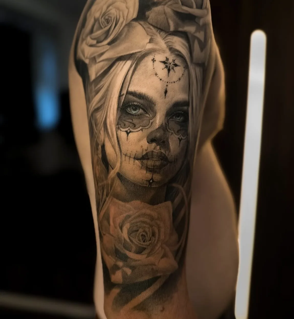 Porträtttatuering av Nancy