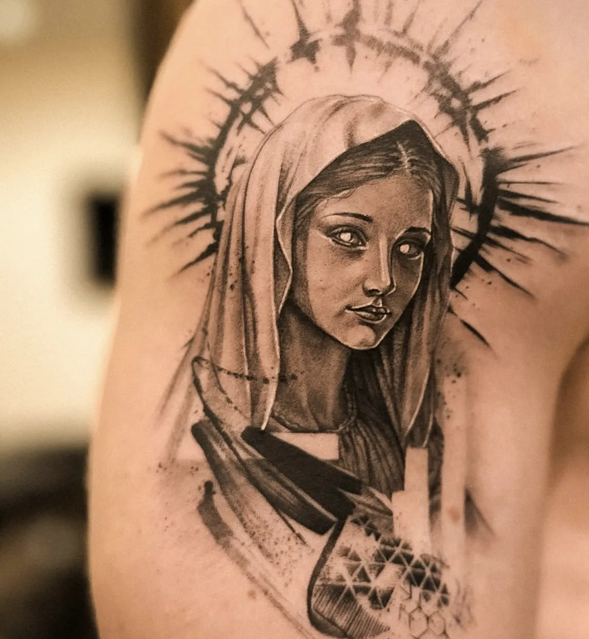 Porträtttatuering av Nancy